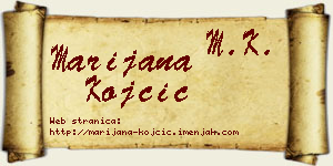 Marijana Kojčić vizit kartica